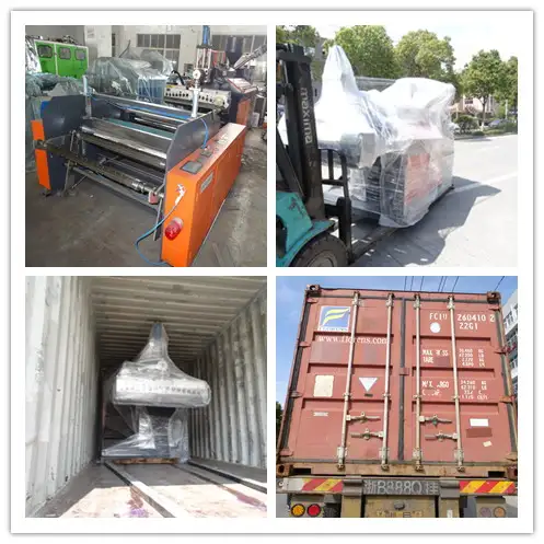 stretch film machine loading container